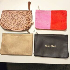 ISPY Cosmetic Makeup Bags W/-Zippers-ASST DESIGNS-LIKE NEW-SET OF 4